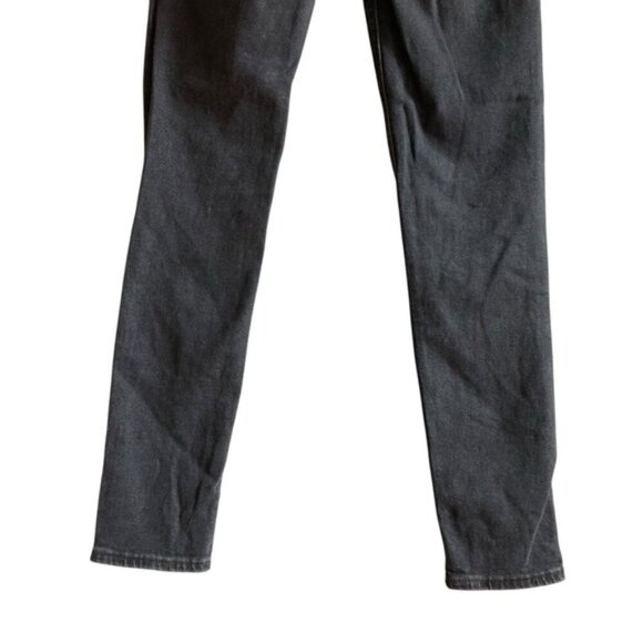 Levi’s 711 Skinny Black Ripped Denim Jeans 28 Distressed - Picture 10 of 14